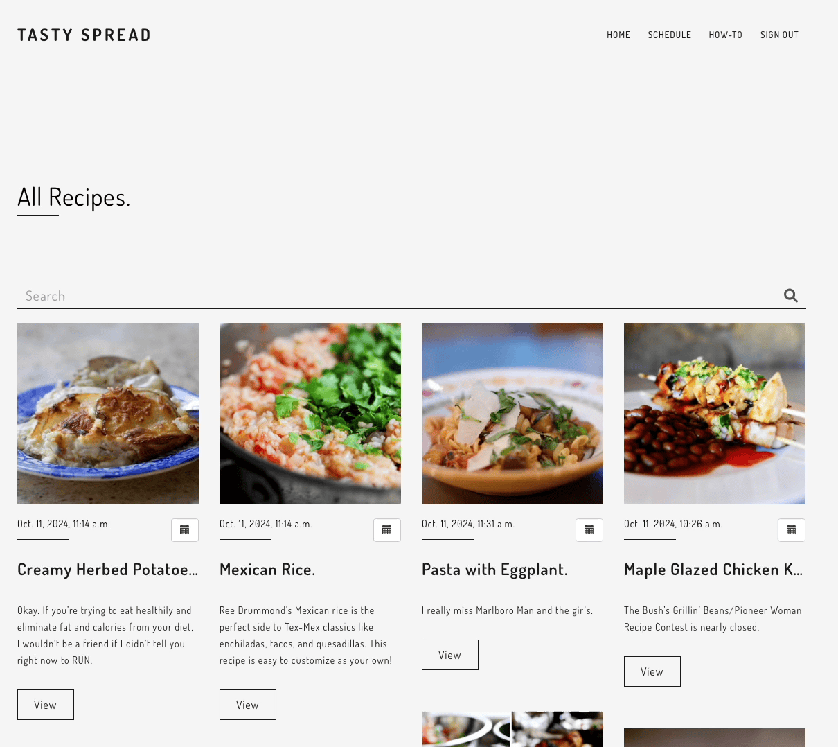 How to schedule recipe gif